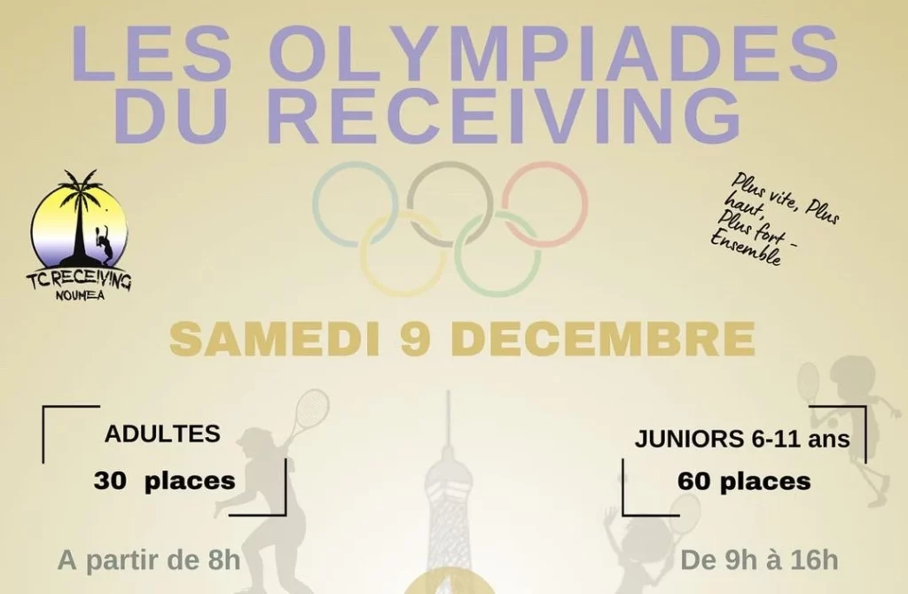 Olympiades du Receiving, tennis Nouvelle-Caledonie, nc-tennis.fr