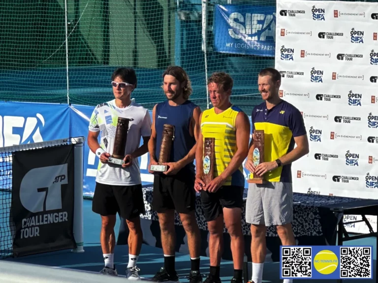 Open SIFA 2024 Final double vainqueur Colin SINCLAIR et Rubin STATHAM, Finaliste Toshihide MATSUI et Calum PUTTERGILL, nc-tennis.fr