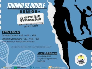 Tennis Club Receiving, tournoi double senior +, tennis Nouvelle-Caledonie, nc-tennis.fr