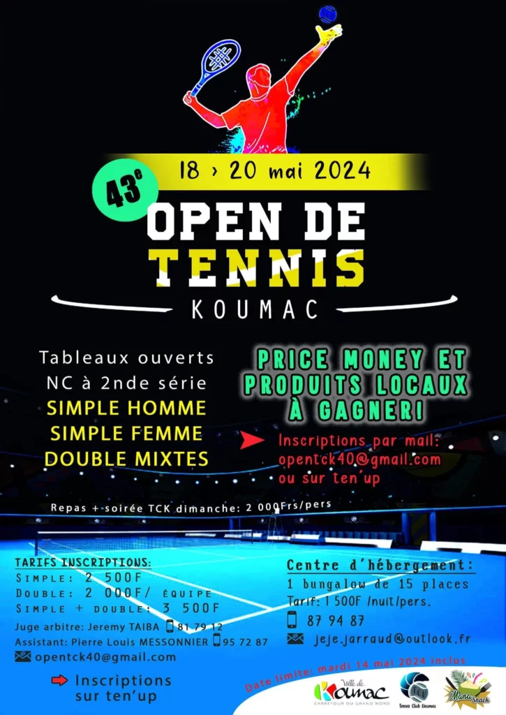 Open de Tennis Koumac 2024, Tennis Nouvelle-Caledonie