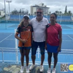 Heata-Nui ISTA-TOOFA et Pauline COIGNARD, Olivier LE DAIN, Championnat Territorial Adultes femmes 4e série Nouvelle-Caledonie, Ligue Calédonienne de Tennis