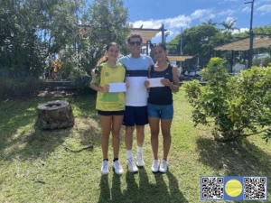 Pauline COIGNARD et Heata-Nui ISTA-TOOFA, Gerard WINTER, TMC Tennis Club Mont Coffyn, Tennis Nouvelle-Calédonie