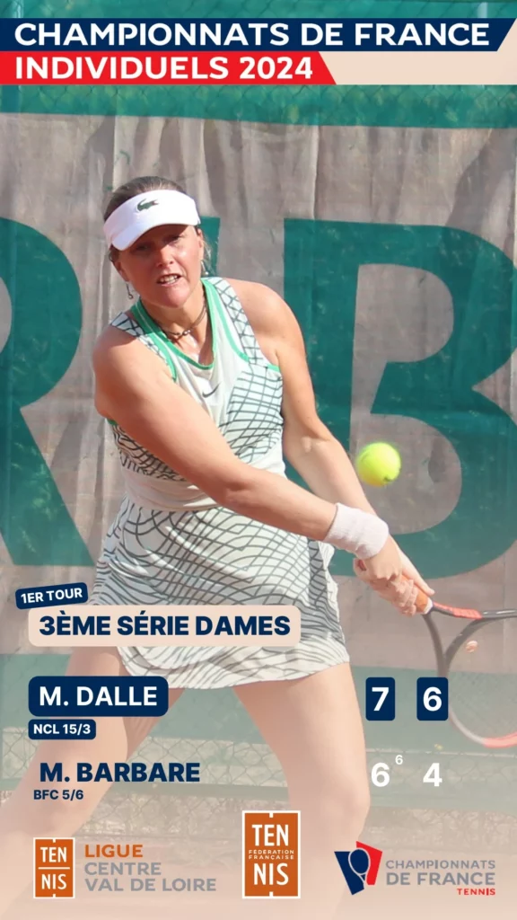 Melodie DALLE, 1er Tour 3e serie Championnat de France Tennis