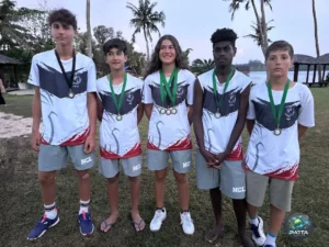 Gaspard TEIJEIRO, Elie GOUELLE-NGUYEN, Heata-Nui ISTA-TOOFA, Joseph ACOLAS et Teliam LUTOLF, VAS REGIONAL CHAMPIONCHIP VANUATU 2024, Tennis Club de Paita, Vanuatu Tennis